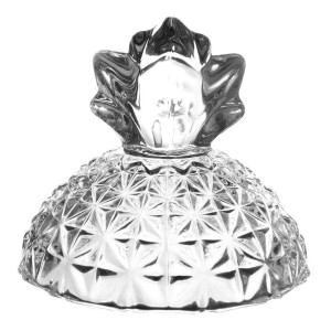 BOMBONIERE DE VIDRO EM FORMATO DE ABACAXI 14CM - 73610