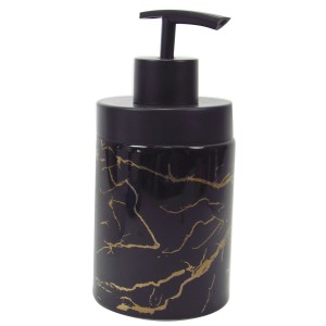 PORTA SABONETE LIQUIDO DE PORCELANA 300 ML PRETO -1358-PT
