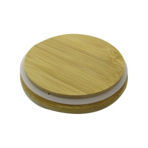 POTE DE VIDRO 400 ML COM TAMPA EM BAMBU E VEDAÇÃO DE SILICONE -BF2980