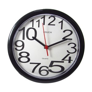 RELOGIO DE PAREDE DE PLÁSTICO 25 CM  - 412-PT