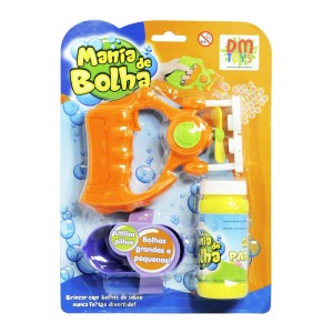 PISTOLA LANÇA BOLHA DEPLÁSTICO Á PILHA - COM INMETRO - DMT5343-LJ