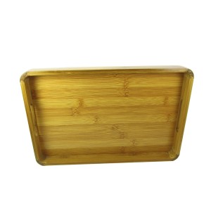 BANDEJA PARA SERVIR COM ALÇA DE MADEIRA E CANTOS ARREDONDADOS 22X33CM - 73429