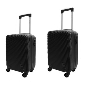 JOGO DE MALA DE ABS COM 2 PEÇAS - YS21070 - PRETA