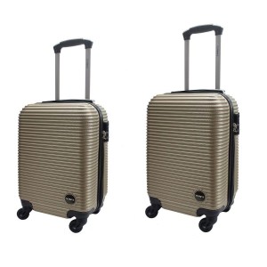 JOGO DE MALA DE ABS COM 2 PEÇAS - YS21064 - CHAMPANHE