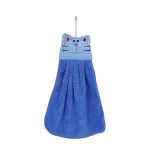 TOALHA DE POLIESTER BATEDOR DE MÃO PARA USO DOMÉSTICO 38X28CM - TRC7776-AZ