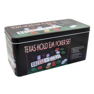 JOGO DE POKER 200 FICHAS NUMERADAS NA LATA EM ALUMINIO - IM200LY