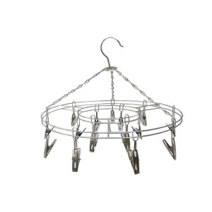 VARAL DE METAL COM 16 PRENDEDORES EM METAL - 32 CM - 15PC31