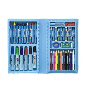 ESTOJO ESCOLAR COM 48 PEÇAS CARRO BRANCO - MT48BOY-A