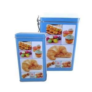 JOGO DE POTES PARA BISCOITO AZUL COM 2 PECAS - YH004