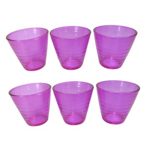 JOGO DE COPO DE VIDRO COM 06 PEÇAS COLOR DUBLIN 250ML -VDA03013-PK