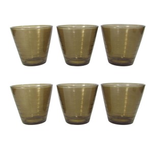 JOGO DE COPO DE VIDRO COM 06 PEÇAS COLOR DUBLIN 250ML -VDA03013-MR
