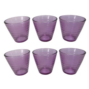 JOGO DE COPO DE VIDRO COM 06 PEÇAS COLOR DUBLIN 250ML -VDA03013-RX