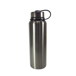 GARRAFA  DE INOX 1.1L COM BOLSA DE COURINO E ALÇA - WC409499 -PTA