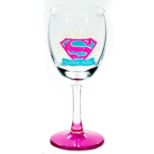 TAÇA ESTAMPADA DE VIDRO - SUPER MÃE - 150ML - VDA03021-RS