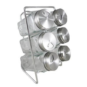 PORTA CONDIMENTO E TEMPERO DE METAL COM 7 PEÇAS - TRC8422