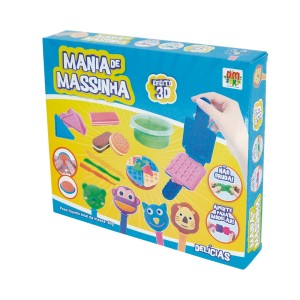 MASSINHA DE MODELAR EFEITO 3D COM 20 PEÇAS - DMT5562