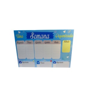 PLACA ESTAMPADA DE METAL 30X40CM - PLANNER ORGANIZADOR DE TAREFAS E ANOTAÇÕES - L54
