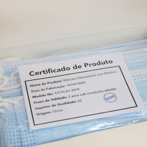 MÁSCARA DE PROTEÇÃO FACIAL AZUL DESCARTAVEL DE POLIPROPILENO BOX COM 50 UNIDADES - YS43092