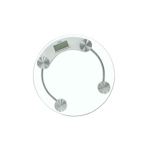 BALANÇA DIGITAL VIDRO TEMPERADO PARA BANHEIRO REDONDA CAPACIDADE 180 KG - HU52802