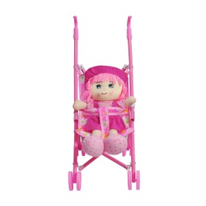 CARRINHO DE BONECA DE PLÁSTICO ESTAMPA DE COELHINHO 50 CM - DMT5082-A