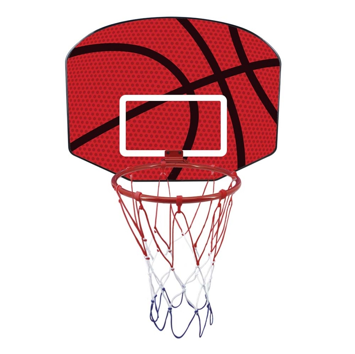 CESTA DE BASQUETE DE PLÁSTICO COM ARO EM METAL PARA PAREDE 61X43X37CMDMT5619