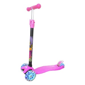 PATINETE INFANTIL DE PLÁSTICOE METAL DOBRÁVEL E ALTURA AJUSTÁVEL COM 03 RODAS - DMR5666-RS