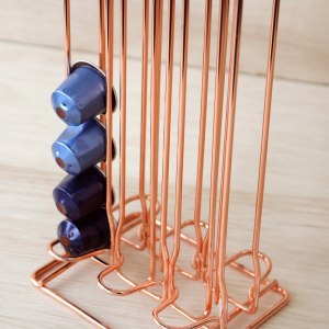 PORTA CAPSULA DE CAFÉ DE METAL PARA CAPSULAS NESPRESSO ROSE GOLD - 96468