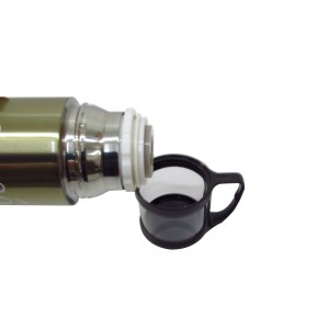 GARRAFA ISOTÉRMICA DE INOX COM FRASE E TAMPA COM COPO PARA SERVIR- 450 ML - GDR0085-P1