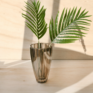 VASO DE VIDRO FUMÊ DECORATIVO 23CM  - 9126VSB