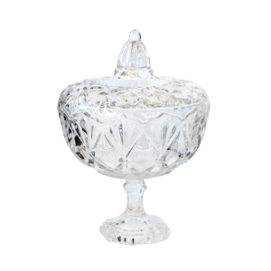BOMBONIERE DE VIDRO COM PÉ  15,5X22,5 CM- VDA11015