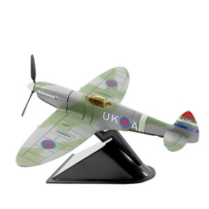MINIATURA COLECIONAVEL CLASSIC FIGHTER SPITFIRE CAMUFLADO CINZA/VERDE - DMC3706