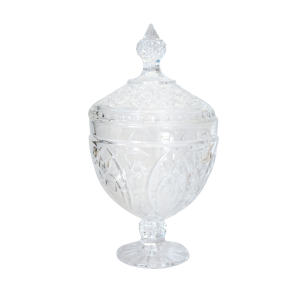 BOMBONIERE DE VIDRO COM HASTE E TAMPA 30CM - UH01000272