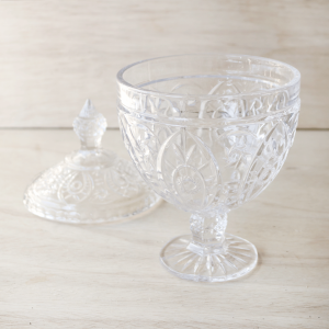 BOMBONIERE DE VIDRO COM HASTE E TAMPA 30CM - UH01000272