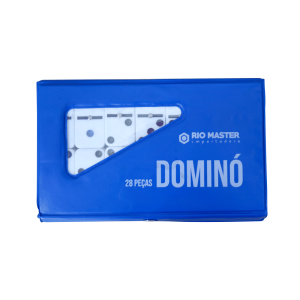 DOMINO PROFISSIONAL 28 PEÇAS EMBALAGEM DE PLÁSTICO COM BOTÃO - 52115008B-AZ