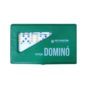 DOMINO PROFISSIONAL 28 PEÇAS EMBALAGEM DE PLÁSTICO COM BOTÃO - 52115008B-VD