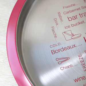 BANDEJA DE INOX 35CM ESTAMPADA PARA SERVIR DRINKS E BEBIDAS - CA09384