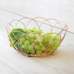 FRUTEIRA DE METAL GOLD ROSE - 11X24CM - SXPP4916