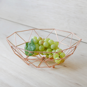 FRUTEIRA DE METAL GOLD ROSE - 10X27CM - SXPP4917