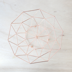 FRUTEIRA DE METAL GOLD ROSE - 10X27CM - SXPP4917