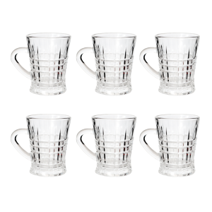 JOGO COM 06 CANECAS DE VIDRO COM CAPACIDADE DE 50ML CADA - UH040018