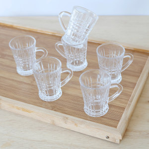 JOGO COM 06 CANECAS DE VIDRO COM CAPACIDADE DE 50ML CADA - UH040018