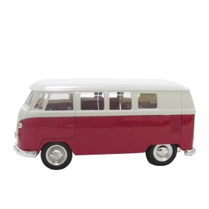 MINIATURA METAL MIX VOLKSWAGEN 1963 T1 BUS VERMELHA / BRANCA 1:34-39 - DMC2423