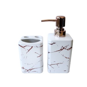 KIT DE BANHEIRO QUADRADO DE CERÂMICA COM 02 PEÇAS - 98539-BR