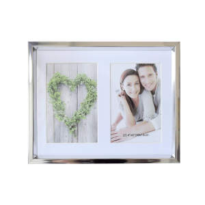 PORTA RETRATO PÉ GRAVATA DE PLASTICO 02 FOTOS 10X15CM - SXFC4444-PTA