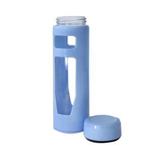 GARRAFA DE VIDRO REVESTIDA COM CAPA PLÁSTICA 400ML - SXYT4860-AZ