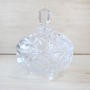 BOMBONIERE DE VIDRO COM TAMPA 16X20 - UH010050