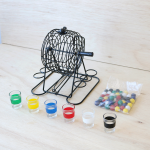 JOGO DE BINGO COM COPO SHOT DRINK 25ML COM 55 PEÇAS - FNG6620