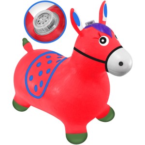 CAVALINHO UPA UPA DE BORRACHA COM SOM E LUZ 55X25X60 CM - MB87050-VM