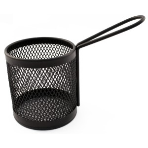 CESTO PARA FRITURA EM INOX COM ALÇA PARA SERVIR PORÇÕES 8,5CM - CA09358-PT