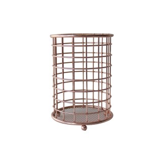 PORTA TALHER DE METAL ARAMADO REDONDO 11X15,5CM - HD65111